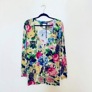 Les Copains Blue Blouse Size 10 NWT